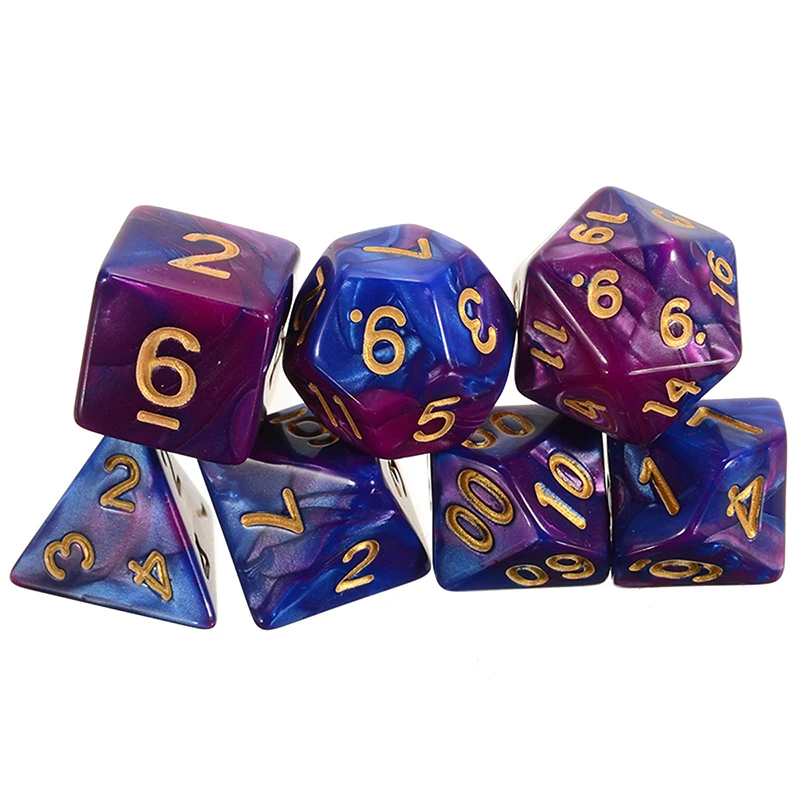 42pcs/set 6 Colors Polyhedral Dices For Dungeons & Dragons DND RPG Game Multi Sided Acrylic Dice with 6 Bag