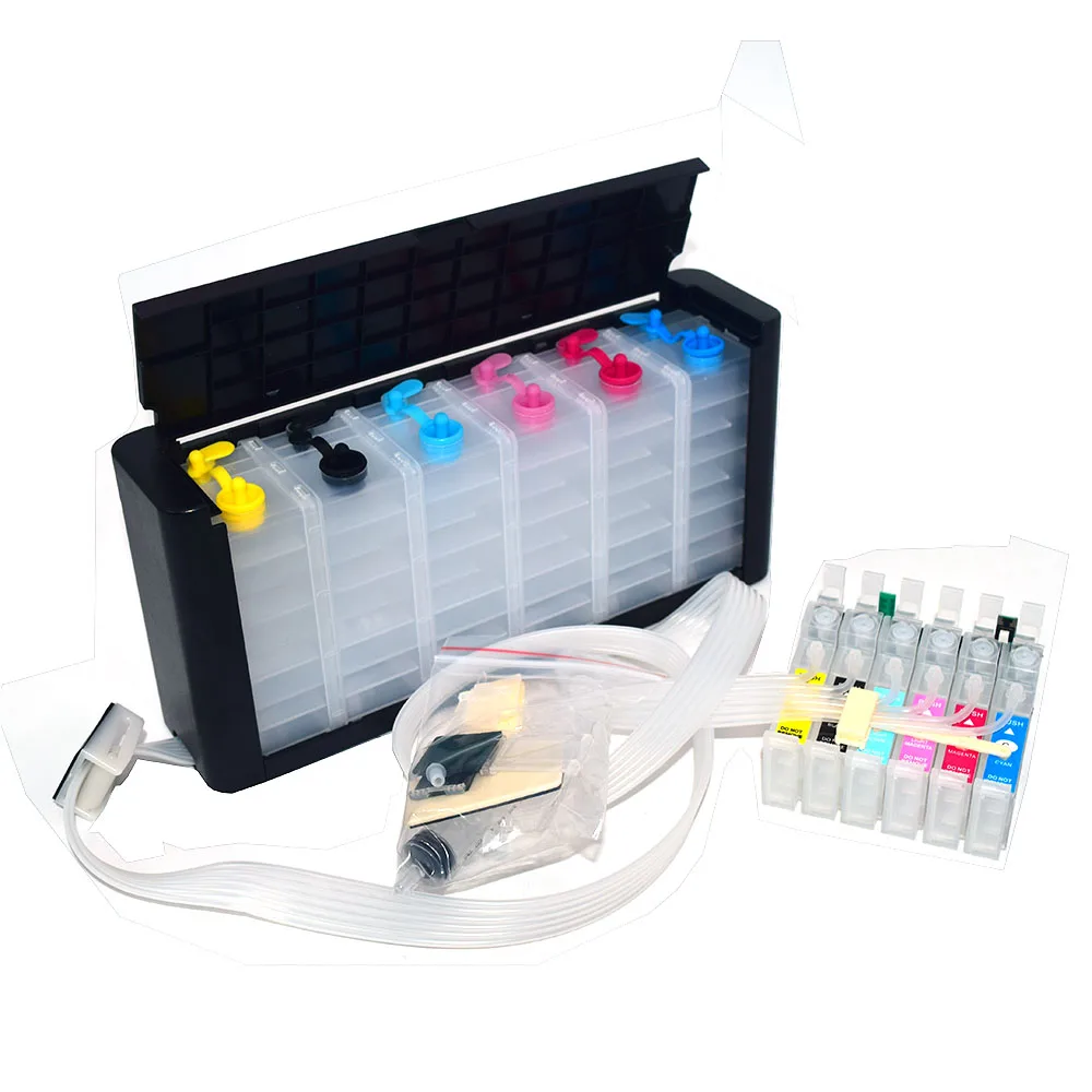 T0791-T0796 벌크 Ciss 잉크 공급 시스템, ARC 칩 포함, 엡손 1400 1430 1500w P50 PX660 PX710w 잉크젯 프린터용, 6 색