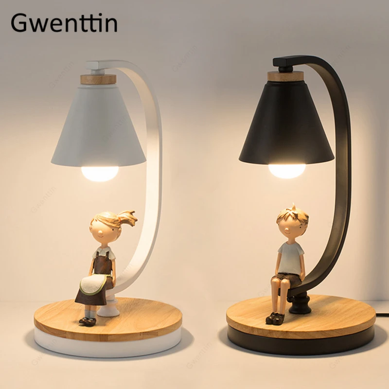 Скандинавская Настольная лампа для мальчиков и девочек Настольный светильник