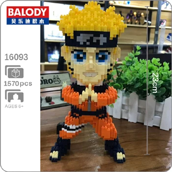 Balody Naruto Ninja Alrale Doraemon Super Mario Sonic Wario Yoshi Luigi Animal Mini Building DIY Алмазные маленькие блоки игрушка без коробки - Цвет: Naruto