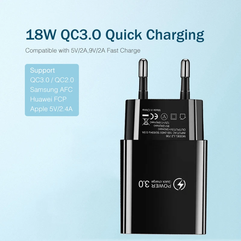 mobile phone chargers Travel Mobile Phone Charger 18W quick Charge USB Adapter Type C USB Cable For Samsung Galaxy Z Flip 3 5G S21 S10 A50 A30s A03s powerbank quick charge 3.0