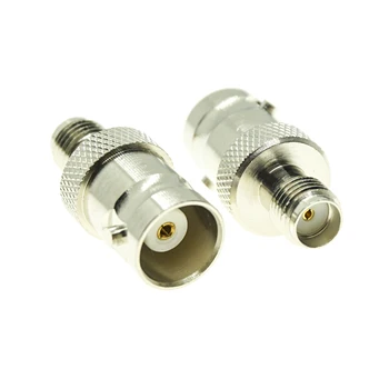 

BNC To SMA Connector Socket BNC Female to SMA Female Plug Nickel Plated Q9 Brass Straight Coaxial RF Adapters
