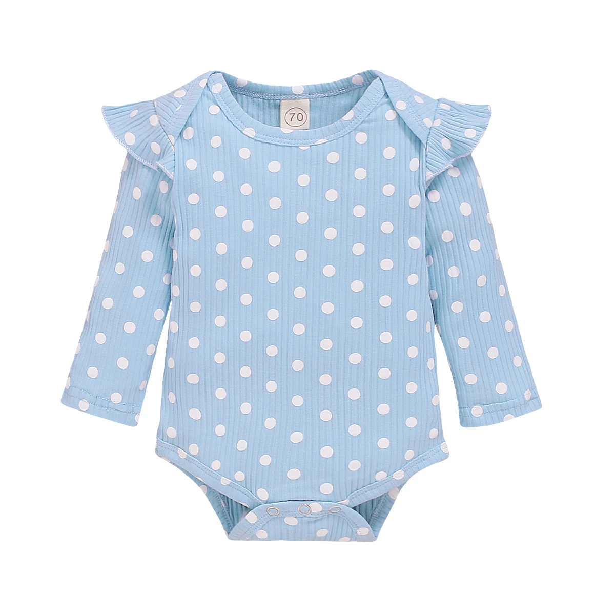 

Newborn Baby Girls Fly Long Sleeve Polka Dot Romper Fashion Romper for Baby Girls
