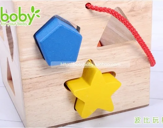 

Shape Matching Building Blocks Intelligence Box Baby Geometry Line-shape Box Educational under 3 Years Old Baby Toy Educational