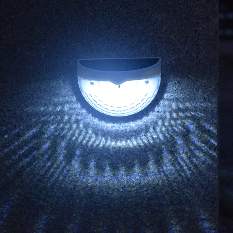 6LED полукруглый настенный светильник водонепроницаемый на солнечной батарее для