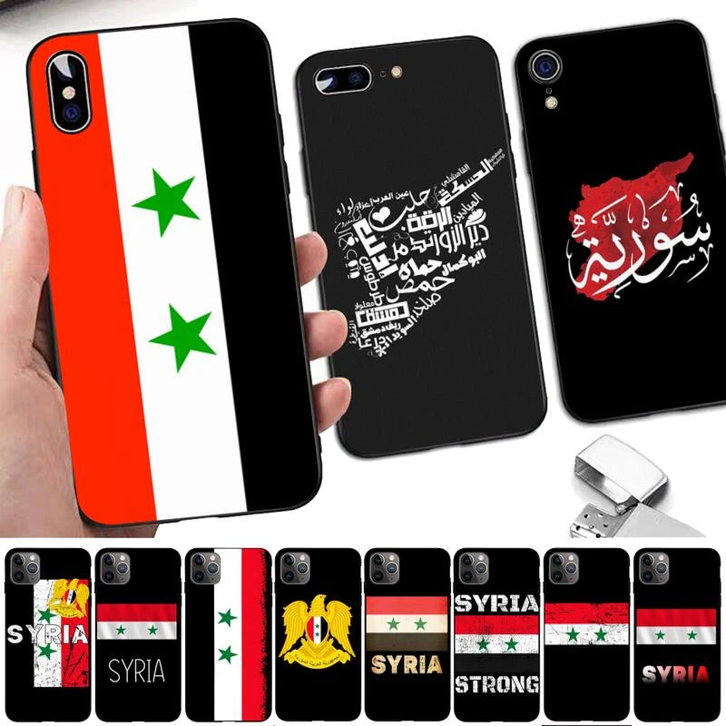 11 phone case Syria Flag Phone Case for iPhone 11 12 13 mini pro XS MAX 8 7 6 6S Plus X 5S SE 2020 XR case phone cases for iphone xr iPhone 11 / XR