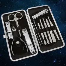 Новая Мода маникюрный педикюрный набор с Чехол гвозди Clipper комплект Нержавеющая сталь пеленки для путешествий и дома, средства для ухода за ногтями 10/12 шт