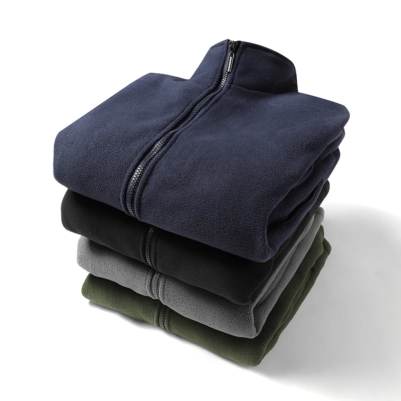 

Quality Autumn Winter Mens Fleece Zipper Hoodies brand Solid Warm Plus Velvet Coat man Zipper Casual Jackets male Outerwear Coat