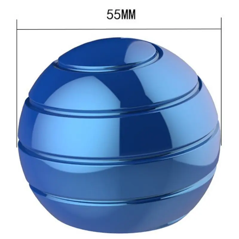 blue 55mm Взрослый круглый шар роторный декомпрессионный гироскоп декомпрессионные игрушки офисная работа концентрированные инструменты - Цвет: blue 55mm