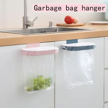 

Hangable Garbage Bag Rack Kitchen Trash Can Cabinet Door Rack Storage Shelf Household Garbage Bracket