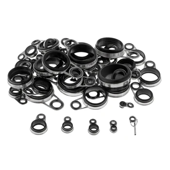 

49Pcs Telescopic Fishing Rod Guide Tip Repair Kit Rod Eye Rings Guide Tackle