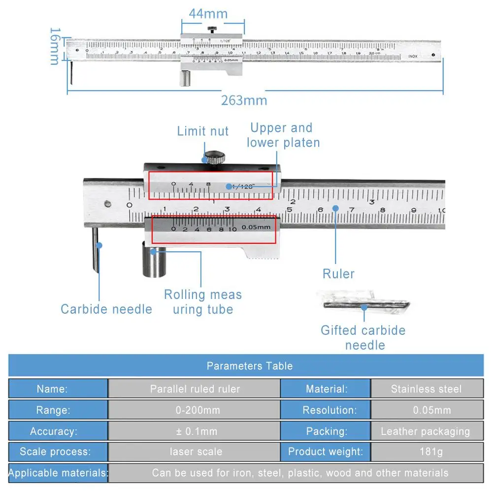 0-200 мм маркировочный штангенциркуль из нержавеющей стали карбидный разметчик параллельная маркировочная линейка маркировка параллельный скрещенный суппорт