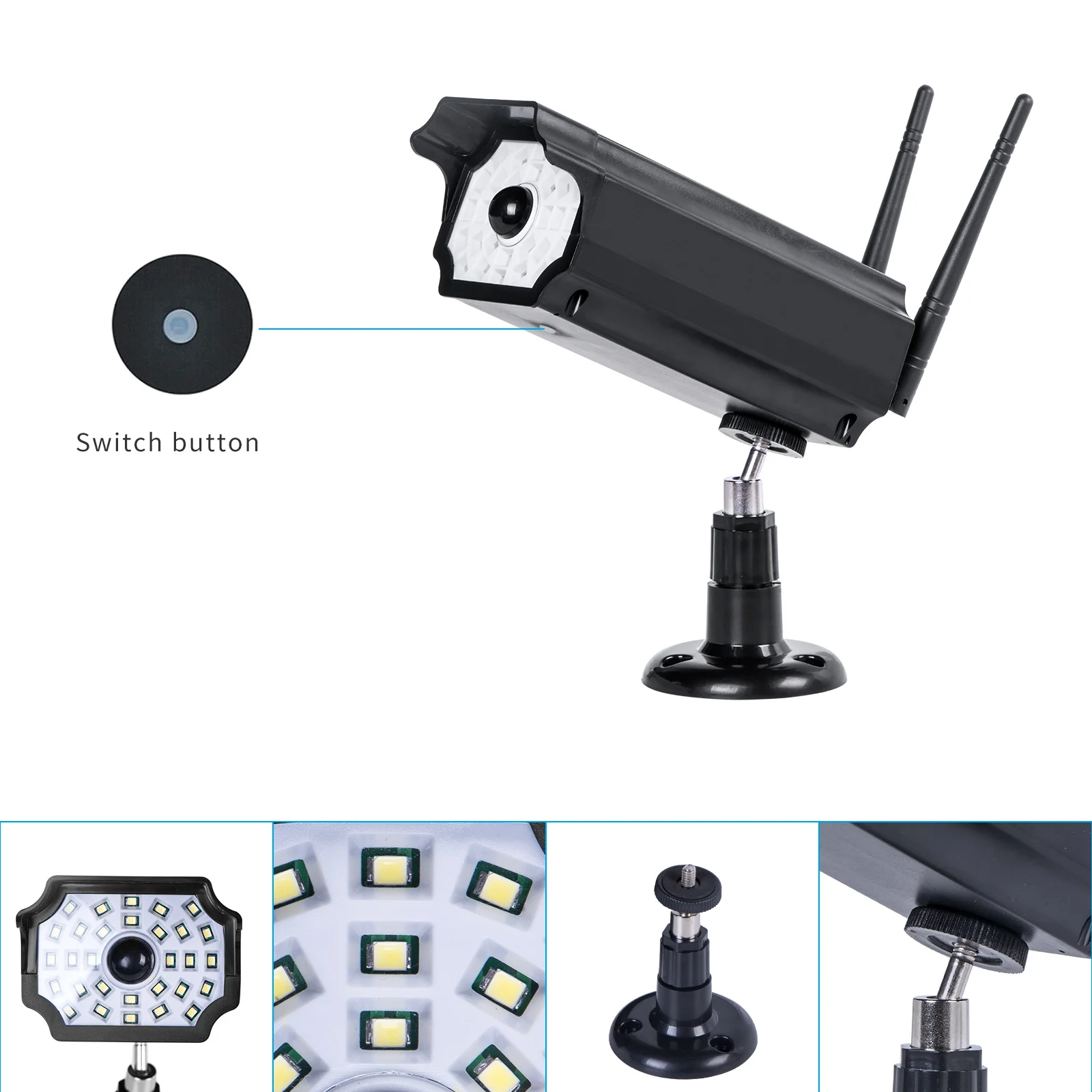  Fake CCTV Outdoor Camera Solar Power Simulation Dummy Camera Waterproof Home Security CCTV Surveill - 4.0004E+12