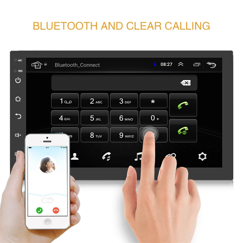 Car Stereo Player Double 2 DIN 16G Quad Core GPS Car Stereo MP5 Player FM+ Camera Support steering wheel control learing