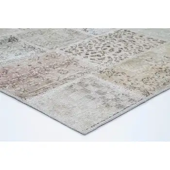

170x242 Cm Beige Handmade Patchwork Rug-6x8 Ft