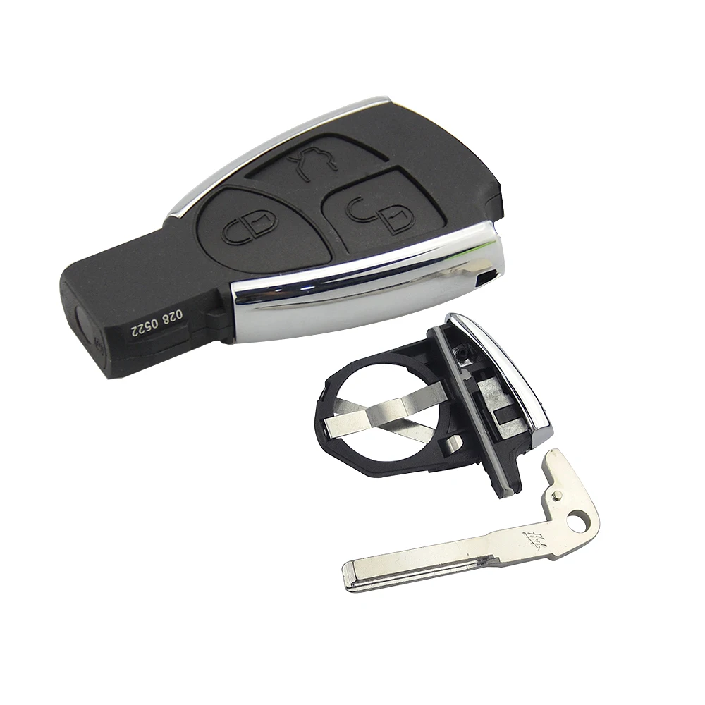 OkeyTech 3 кнопки модифицированный пульт дистанционного управления Авто Смарт-карта Автомобильный ключ оболочка Крышка для Mercedes Benz B C E ML S CLK CL GL W211 держатель батареи
