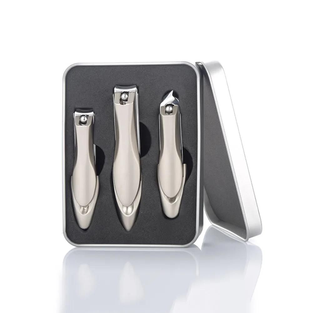 01 Hot Toe Nail Clippers Nippers Cutter Anti-splash Stainless Steel Manicure Tool Set CNT 66 - Цвет: 01