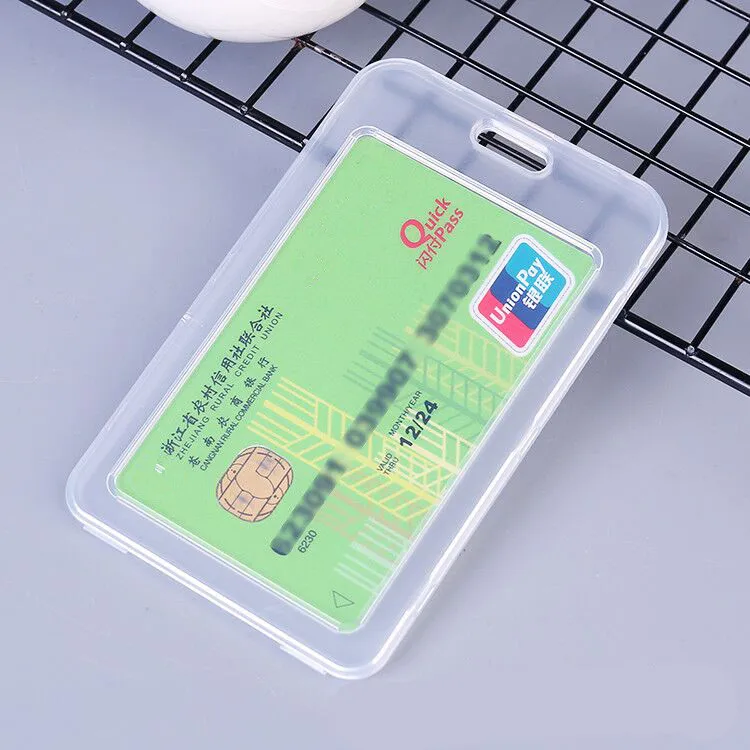 

1PCS Women Men Clear Protector Credit Card Cover Plastic Transparent Bank Bus ID Credit Card Holder Bags Case