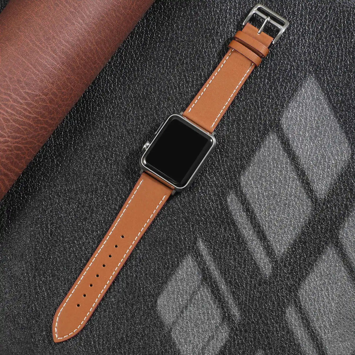 Leather strap for Apple watch band 44mm 40mm 38mm 42mm Single tour watchband bracelet iWatch series 5 4 3 6 se 7 41mm 45mm