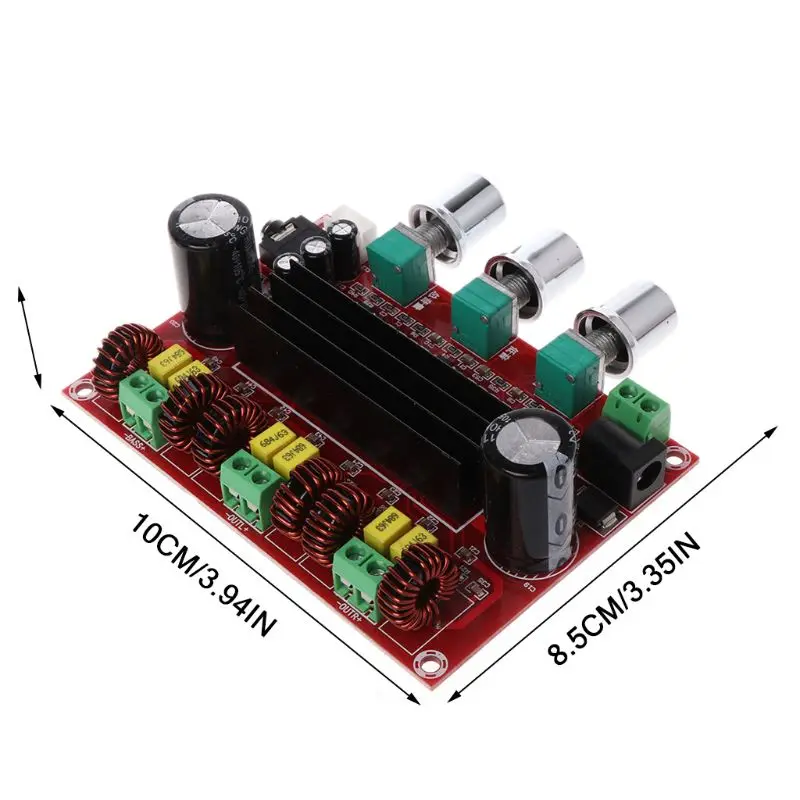 2x50 Вт + 100 Вт AC/DC 12 V-24 V TDA3116 2,1 высокое Мощность цифровой аудио Плата усилителя сабвуфера Динамик усилитель LX9A