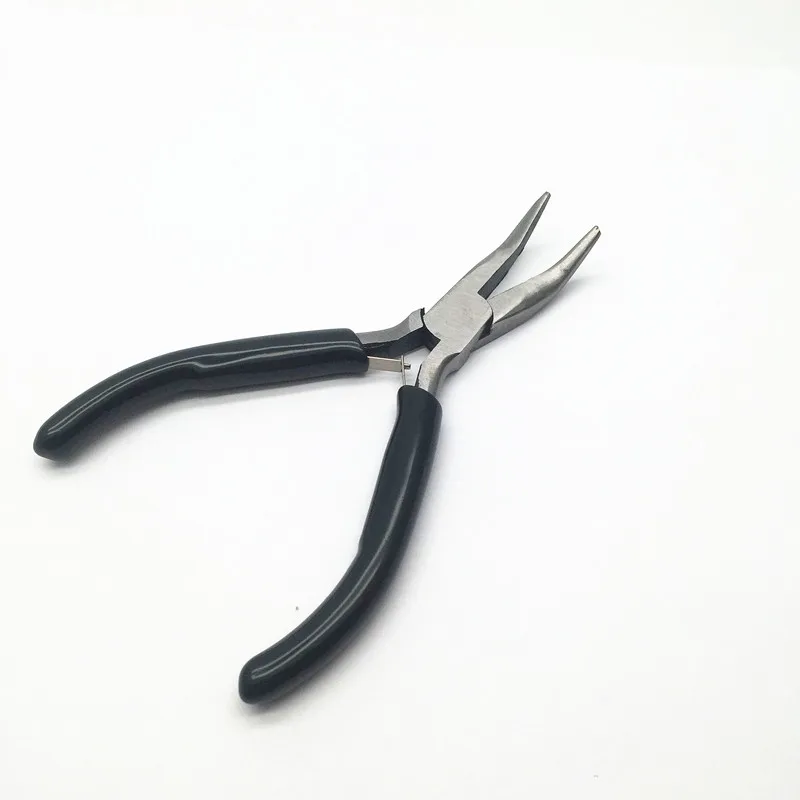 Black Curved pliers Ювелирные плоскогубцы инструменты и оборудование набор длинных игл круглый нос резки проволоки плоскогубцы для изготовления украшений вручную аксессуары HK043 - Цвет: Black Curved pliers