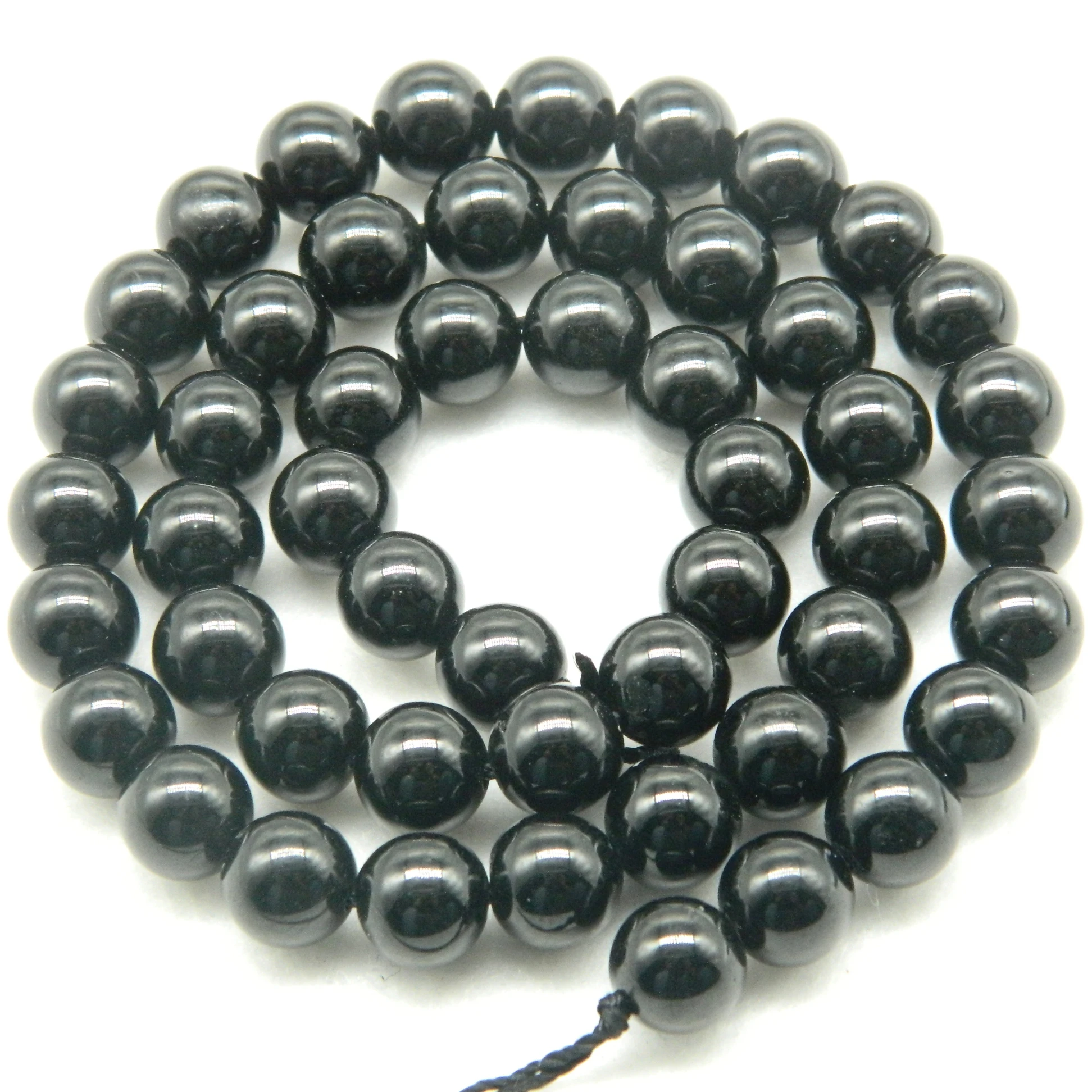 

Free shipping 6/8/10/12mm natural black tourmaline stone loose beads for diy making semi precious gemstone wholesale
