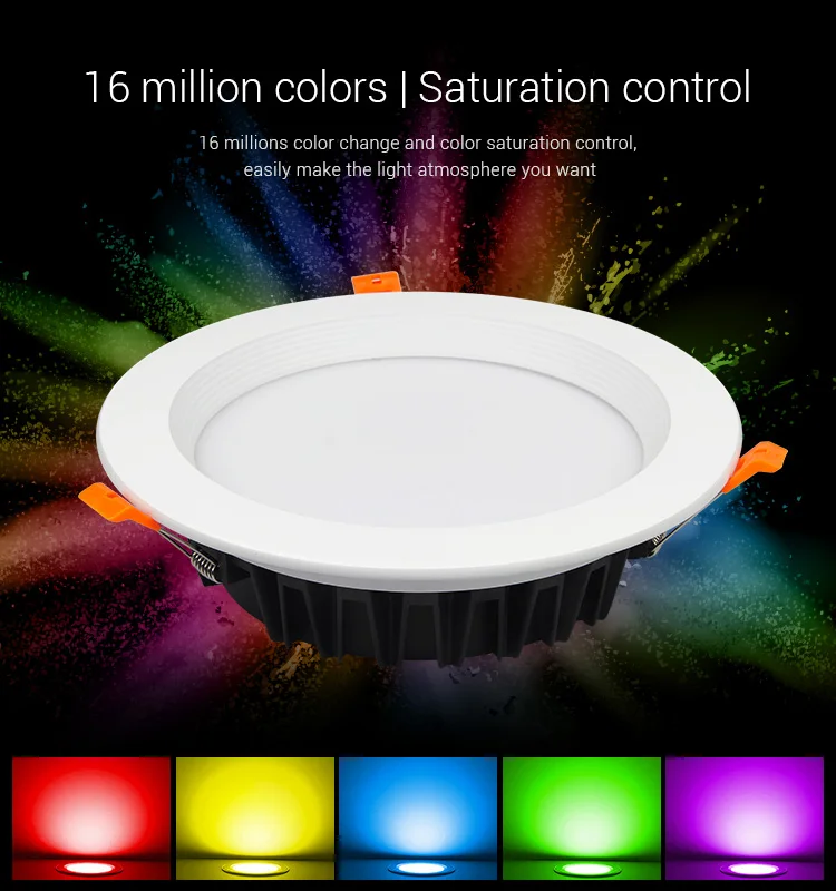 surface downlight MiBOXER 25W RGB+CCT LED Downlight FUT060 dimmable AC100~240V Compatible with 2.4G RF remote control kitchen downlights