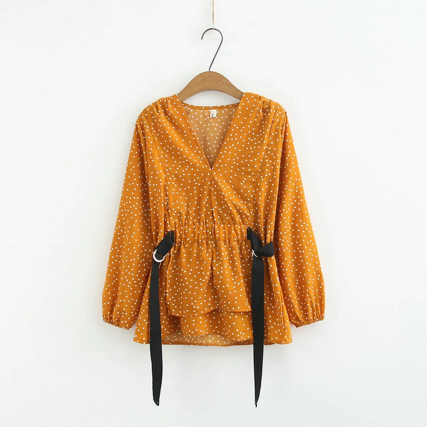 yellow peplum blouse