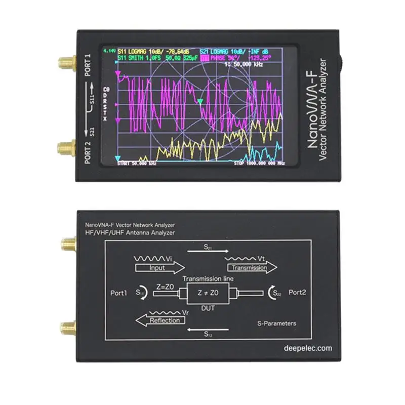 Векторный анализатор сети 4 3 дюйма с ЖК-дисплеем для NanoVNA-F HF VHF UHF антенны