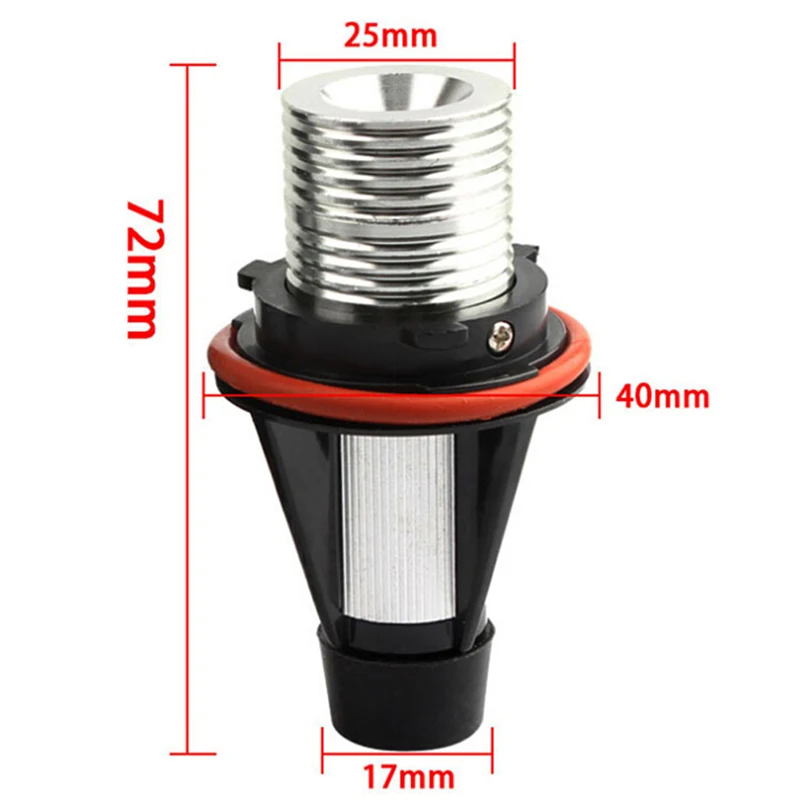 12V светодиодный Ангельские глазки для E39-5W светодиодный, боковой, габаритный фонарь лампы Canbus белого и желтого цвета