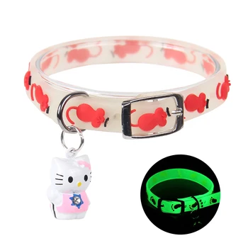 

4PCS Halloween Cat Collar Dell Charm Pet Product Reflective Elastic Safety Adjustable Rubber Luminous Supplies Beautiful Metal