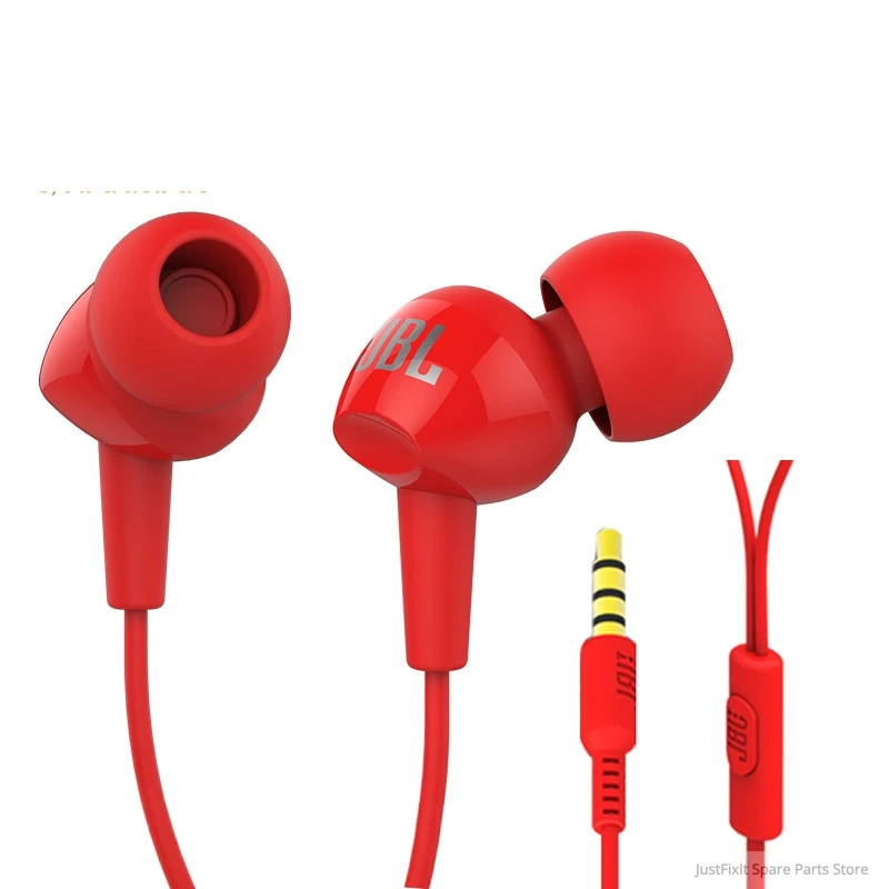 JBL C100Si 3 5mm Wired Stereo Earphones Deep Bass Music Sports Headset Sports Earphone Hands free Call with Microphone