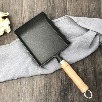 

Kitchen Cooking Tool Egg Pot Durable Cast Iron Pancake Nonstick Multifunctional Square Easy Clean With Handle Frying Pan