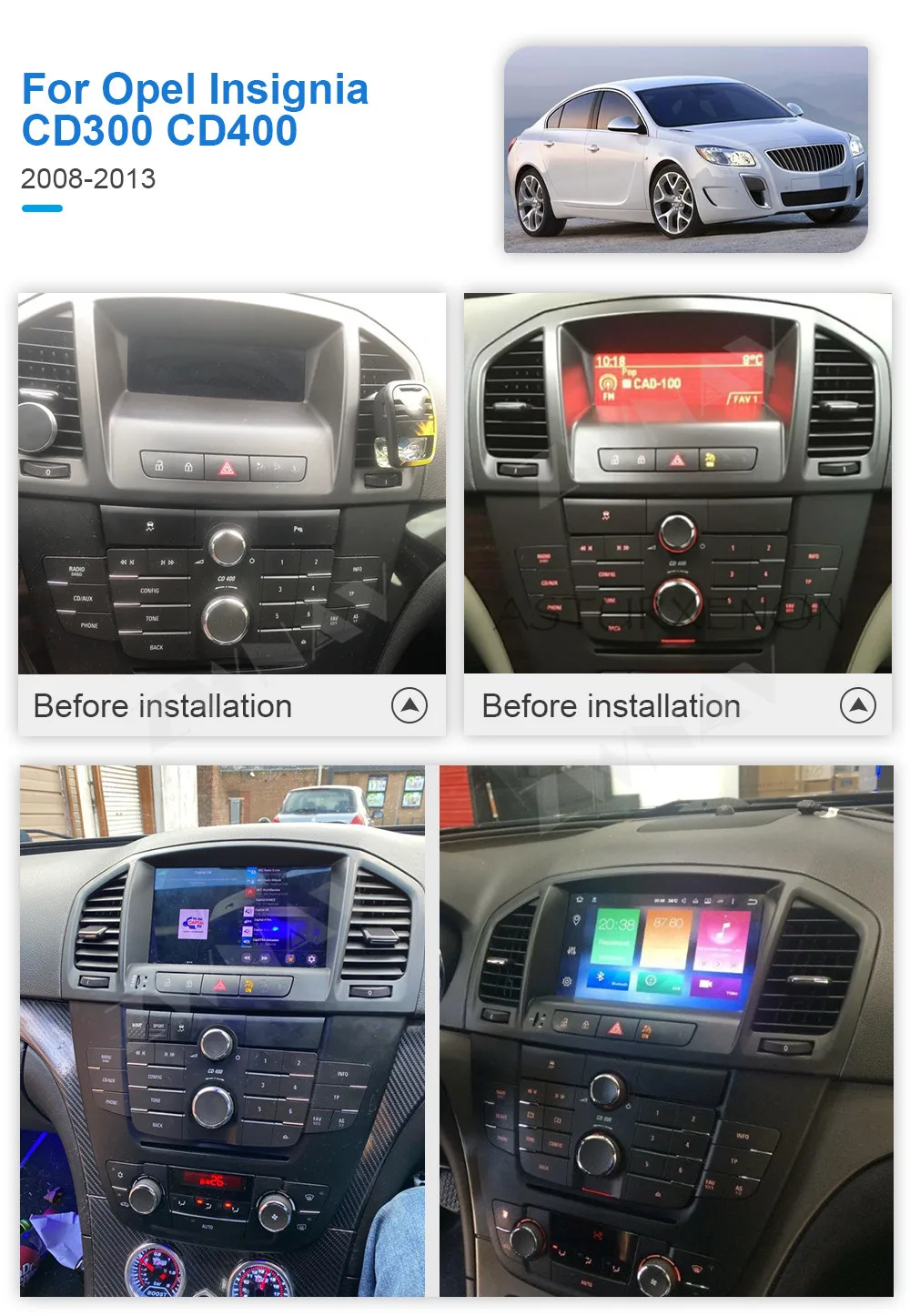Zentrale Multimedia 2 Din Android Für Opel Insignia 2008 2009 2010 2011  2012 2013 Auto Radio Mit Bluetooth Stereo Empfänger  audio|Auto-Multimedia-Player| - AliExpress