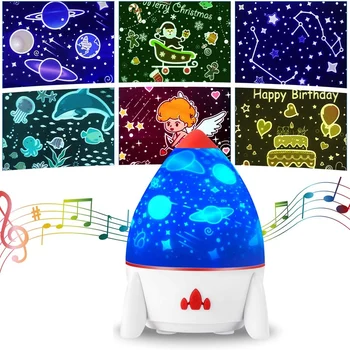 

Star Light Projector for Bedroom Star Night Light with 7 Lighting Modes+Music and 6 Films for Kids Christmas Gift