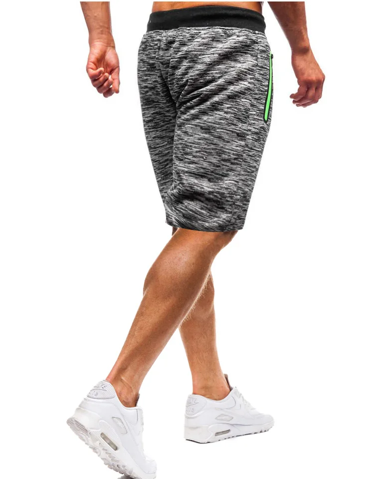 Летние мужские шорты, повседневные Модные дышащие спортивные шорты с эластичной резинкой на талии, Мужские штаны до колена для бега серого цвета 3XL