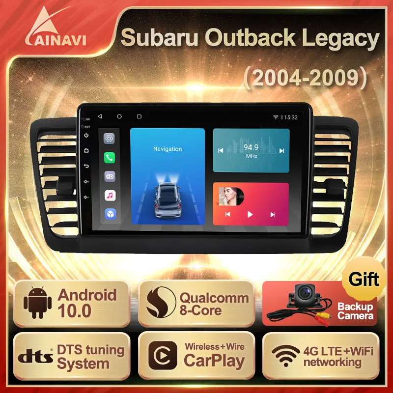 Автомобильный радиоприемник QLED экран Android 10 0 для Subaru Outback Legacy 2004-2009 автомобильный