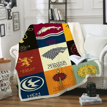 

Fancy Pattern Printed Sherpa Blanket Couch Sofa Cover Travel Youth Bedding Outlet Fleece Blanket Bedspread Thick Tapestry