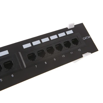 

12 Port CAT5 CAT5E Patch Panel RJ45 Networking Wall Mount Rack Mount Bracket