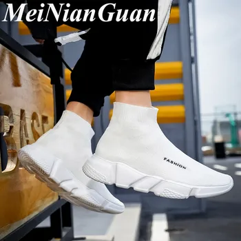 

Unisex Wild Casual Shoes Men Large Sizes Fashion Sneakers Teenager Flat Sock Shoe Hot Sale Men's Summer Shoes Mesh Mens Shoe L4