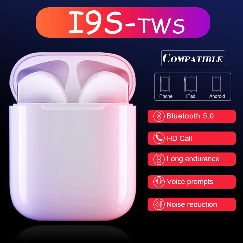 I7s i9s Tws беспроводные Bluetooth наушники, мини стерео наушники, наушники, Спортивная гарнитура с зарядным устройством для iPhone, Android Phone - Цвет: i9s tws white