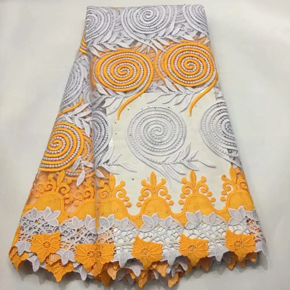 Тюль кружевная ткань французское кружево для африканских вечерние нигерийские кружевные ткани с камнями tissu broderie africain suisse 5 ярдов/лот