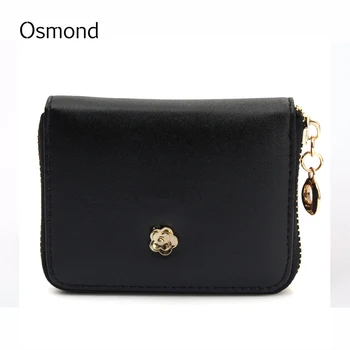 

Women's Wallet vintage wallet 2020 Metal Rose Leather Women Zipper Purse Tassels Card Holder Coin Pocket wallet portfel damski