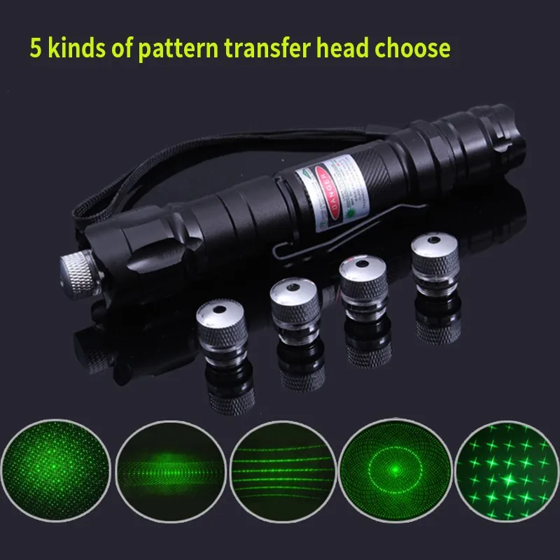 Green Laser Pointer Pen Visible Beam Light Zoom Adjustable Focus Lazer Torch USA 