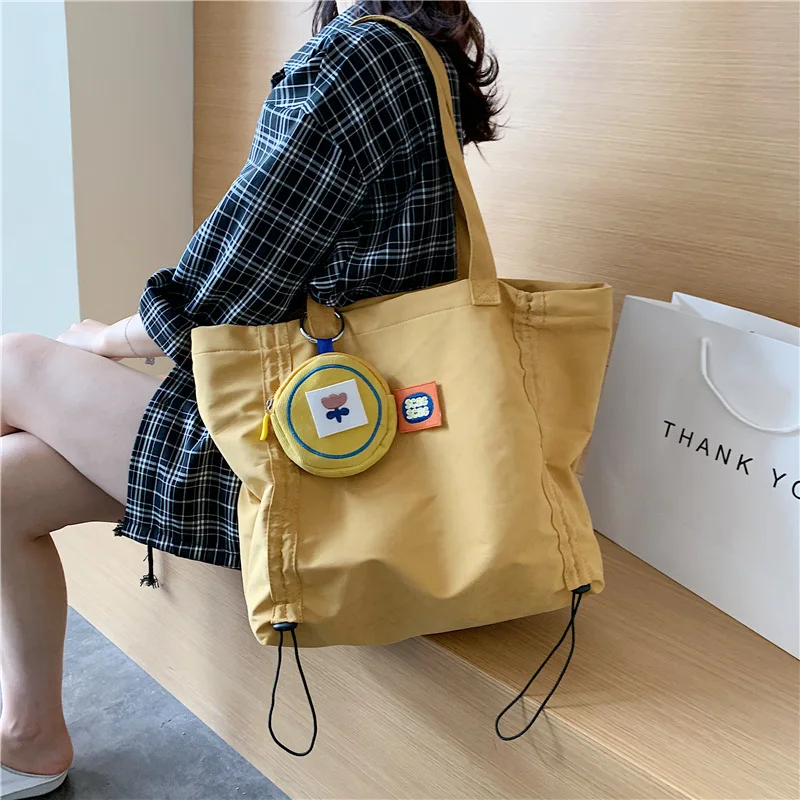 

New 2020 small fresh canvas bag women simple and versatile shoulder bag casual large capacity portable cloth bag