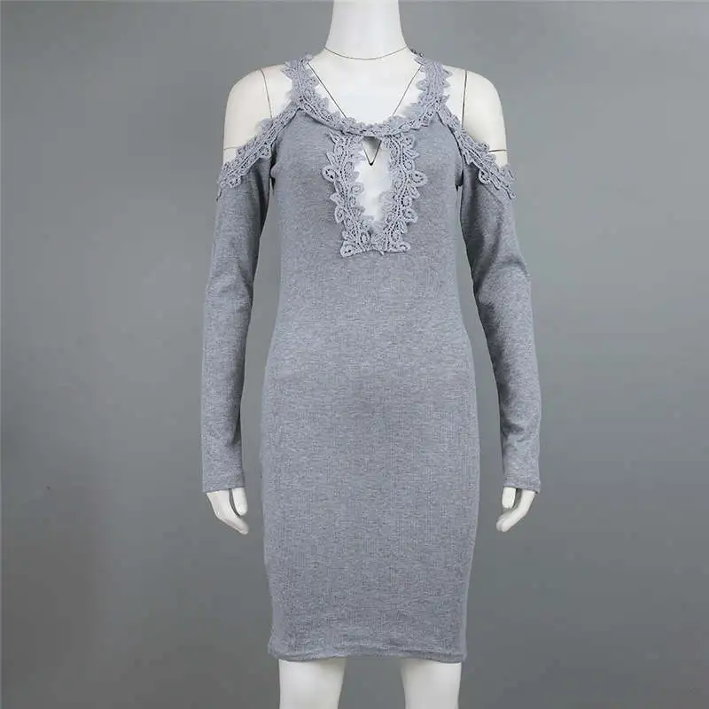 

Autumn Knitted Bodycon Dress Casual Sexy Long Sleeve Women Elegant Winter Slim arrival Dresses Thin Dress 2019 For Female