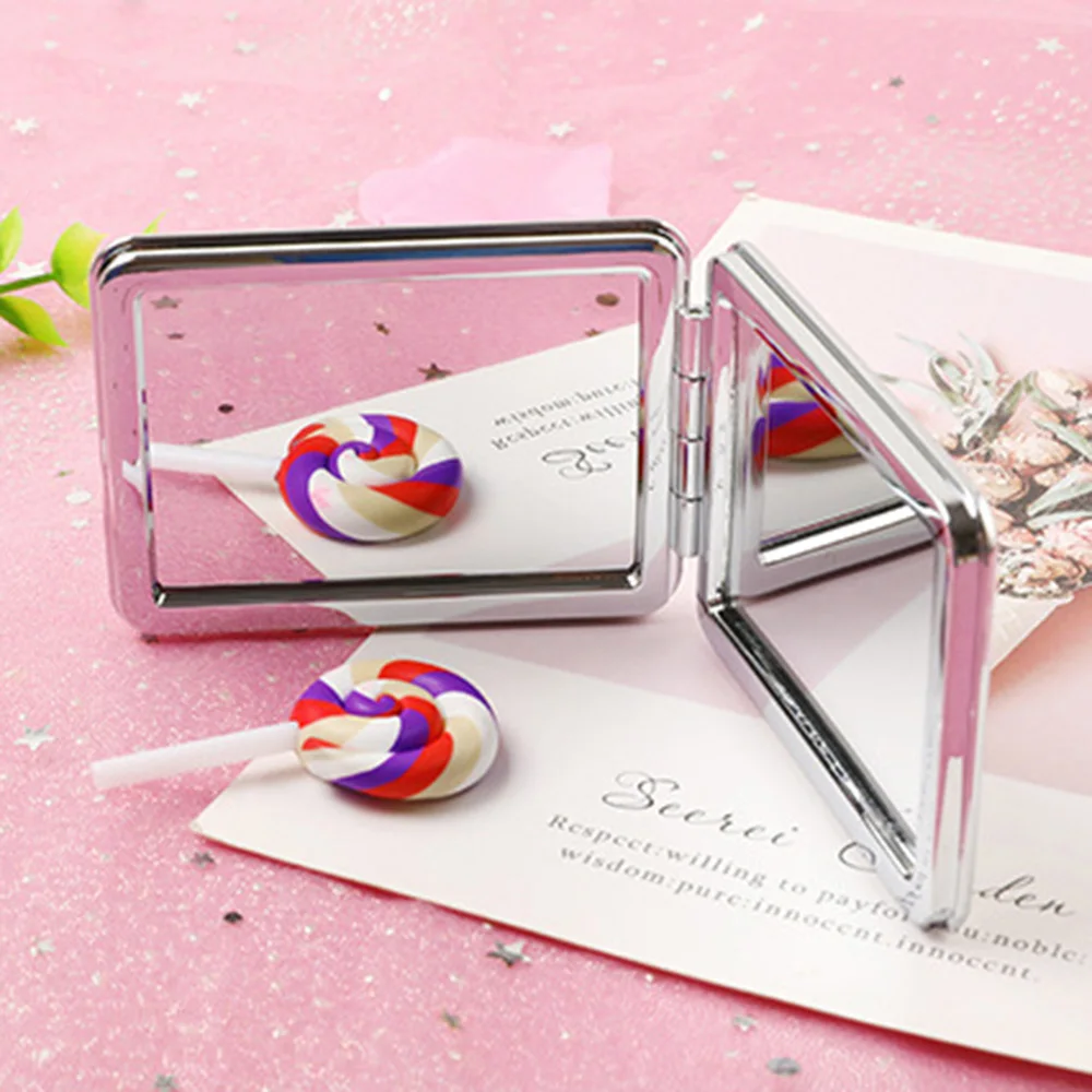 Fashion Women Mini Pocket Makeup Mirror Creative Cosmetic Compact Mirrors With flowing sparkling sand can wholesale Lettering