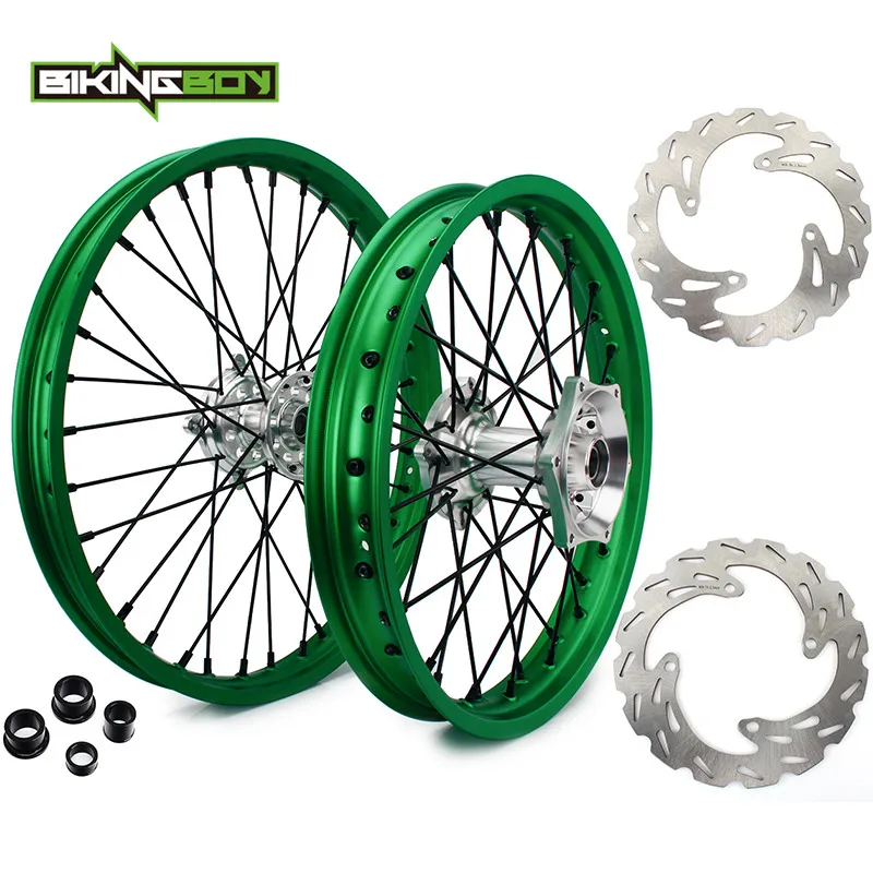 BIKINGBOY спереди и сзади 2" 19"/1" обод колеса ступицы тормозные диски KX 250F KX 450F 06-19 18 17 KX F 250 KX-F 450 KX 125 250 06-13