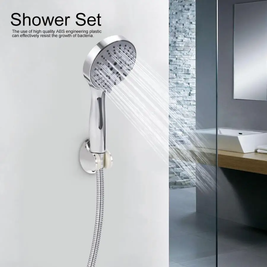 3Pcs/Set Household Bathroom Shower Set Showering Head Hose Bracket Kit Bathroom Shower Bathroom Accessories Kits