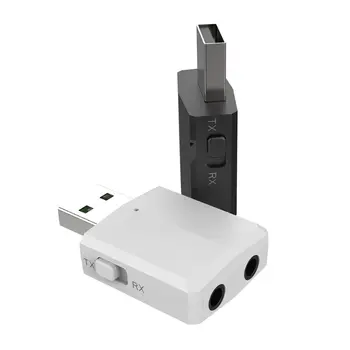 

USB Bluetooth 5.0 Transmitter for TV 3.5MM Mini Car Bluetooth Receiver AUX Stereo Music with Changing Switch Wireless Adapter